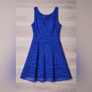 Lilly Pulitzer Vibrant Blue Lace Midi Dress
